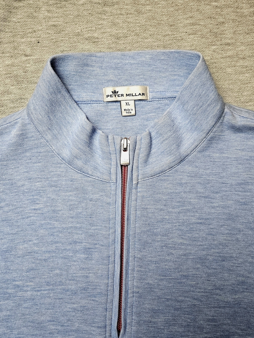 Peter Millar Light Blue Quarter-Zip Pullover Sweater XL